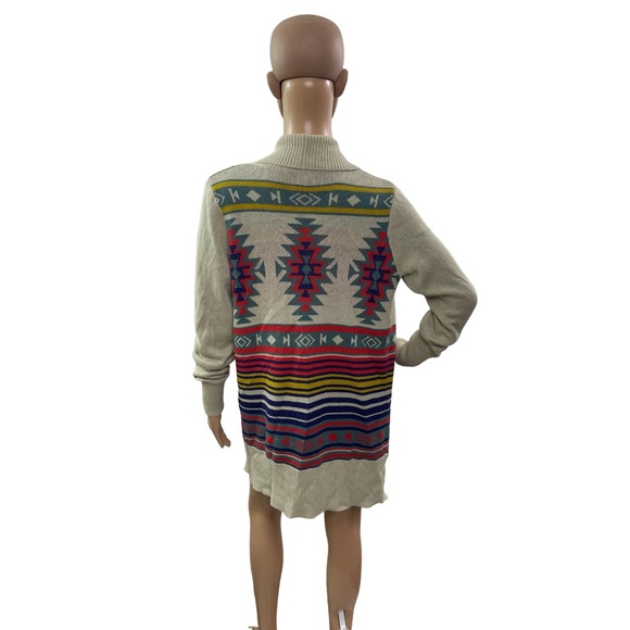 Eocte Women’s Size Medium Long Sleeve Tribal Cardigan Sweater - Picture 4 of 6